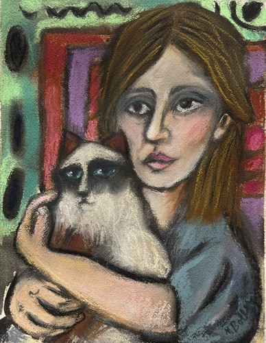 Fluffy Himalayan Cat Mixed Media Art By Melissa Bollen Cats Persain New