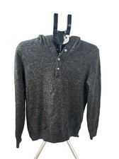 Michael Kors Women s medium Wool blend sweater hoodie In black/gray