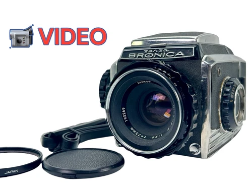 [Near MINT] Late Zenza Bronica S2 Black Camera Nikkor P 75mm f2.8 From JAPAN