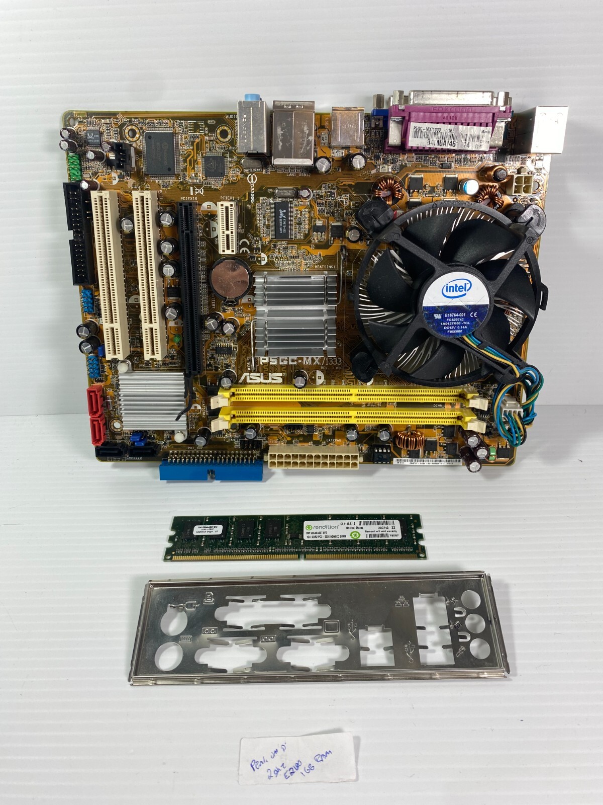 ASUS P5GCMX / 1333 MOTHERBOARD LGA775 W/Pentium E2180 2GHZ + W 1GB