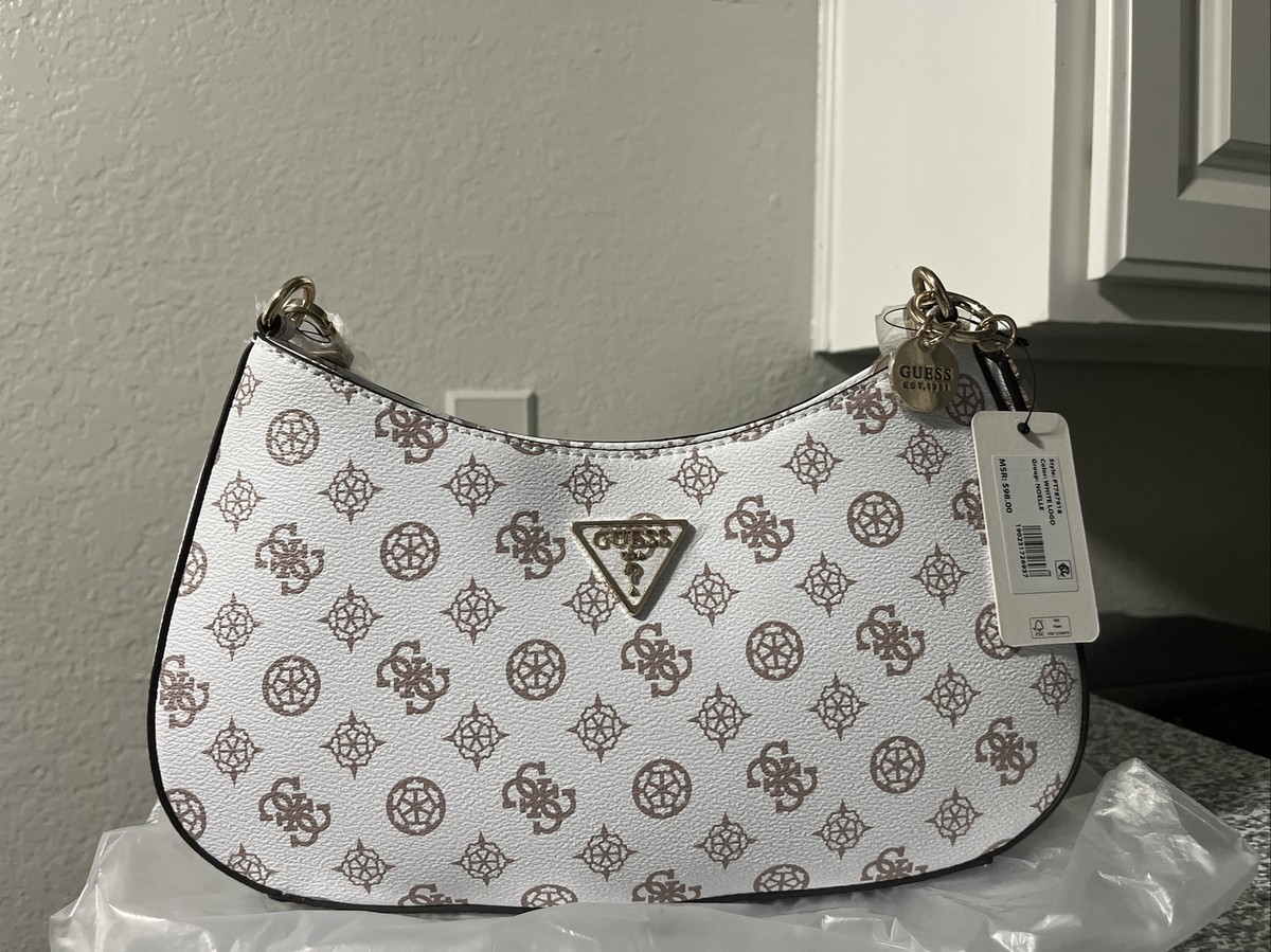 Brand New Guess Unused Noelle Peony Logo Shoulder Bag With Tags