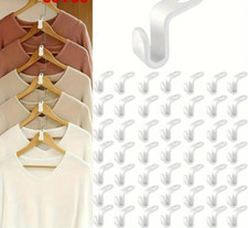 Space Saver Clothes Hanger Connector Hook Cascading Closet Clip Organizer
