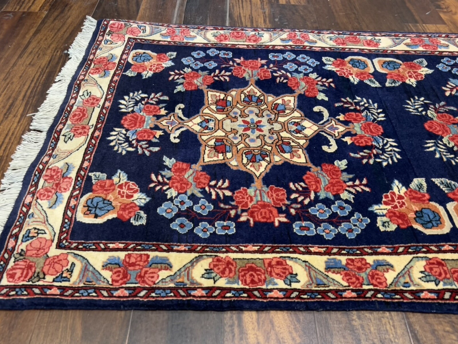 Super Fine Unique Genuine Hand Knotted Area Rug Carpet Floral  2’8”x6’10”,#26364