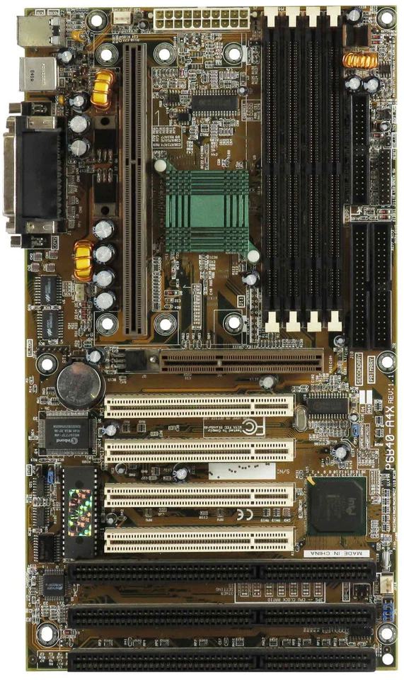 Motherboard Tekram P6B40-A4X Intel 440BX Slot1 3xISA 4xPCI AGP 4x SDRAM Rev 1.1 - Image 2 of 2
