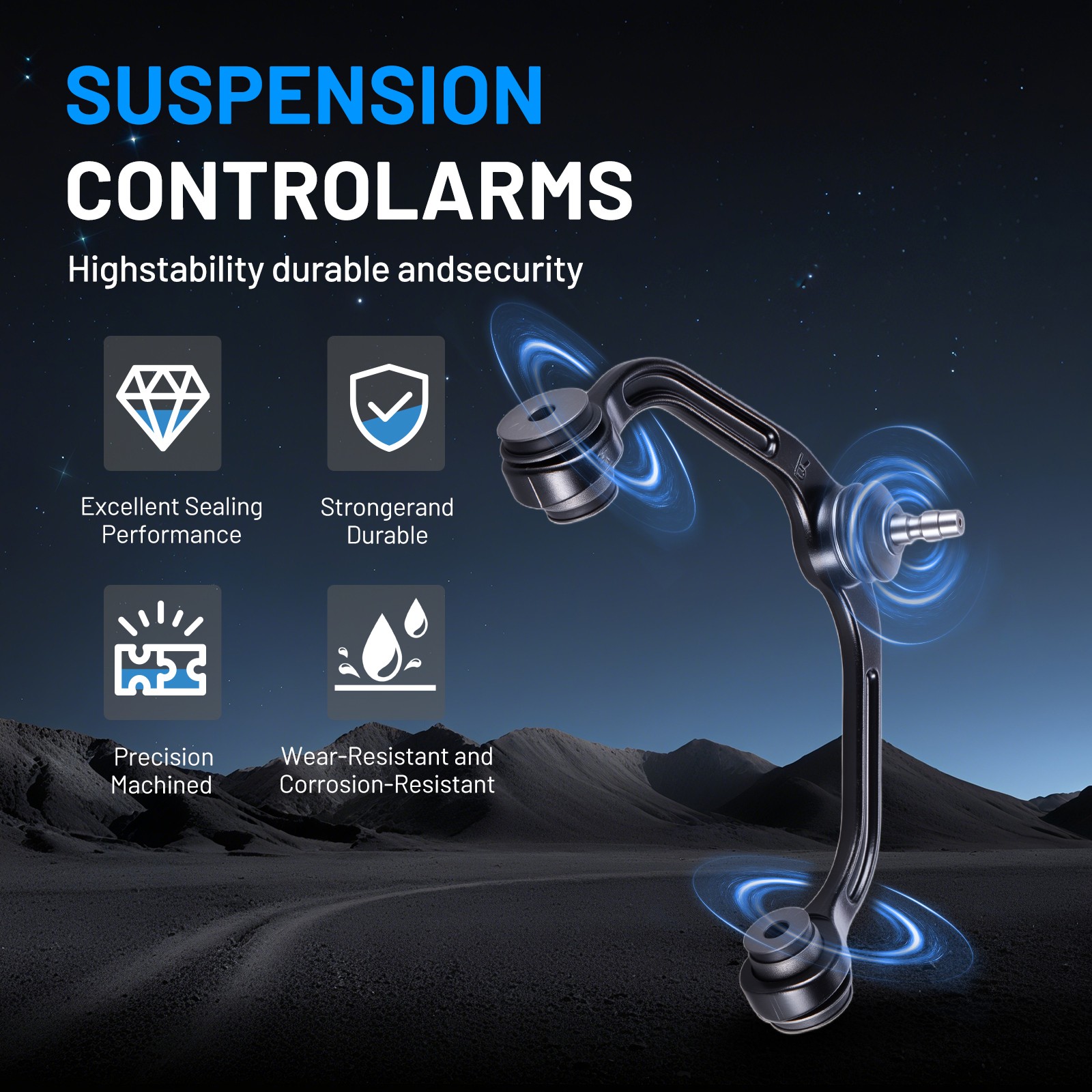 10 Front Upper Control Arm w/Ball Joint Sway Bar Link Tie Rod End for Ford Range thumbnail 7