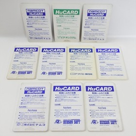 Lot of 10 PC Engine Hu Card Only - Tested - Ref 5120 Grafx