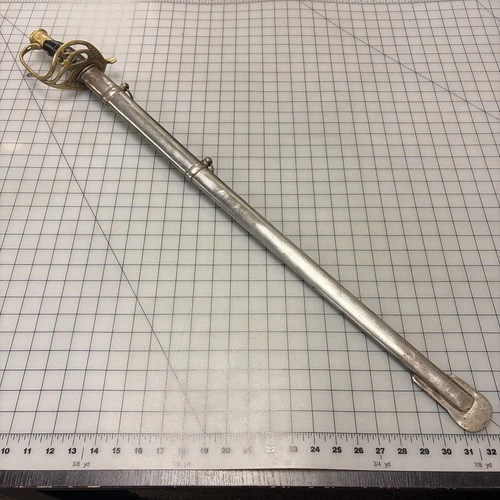 Sharp Repro Steel, Civil War "C.S." Stamped Foot Officer Sword and Scabbard