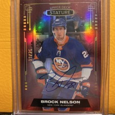 2021-22 Upper Deck Stature RED Auto Brock Nelson /25 SP! New York Islanders