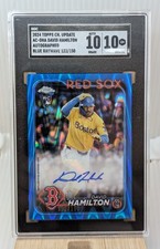 David Hamilton Auto /150 RC 2024 Topps Chrome Blue RayWave  SGC 10 & 10 Brewers