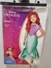 Disney Princess Ariel Costume Set   Dress 3T-4T  Red Wig Included 