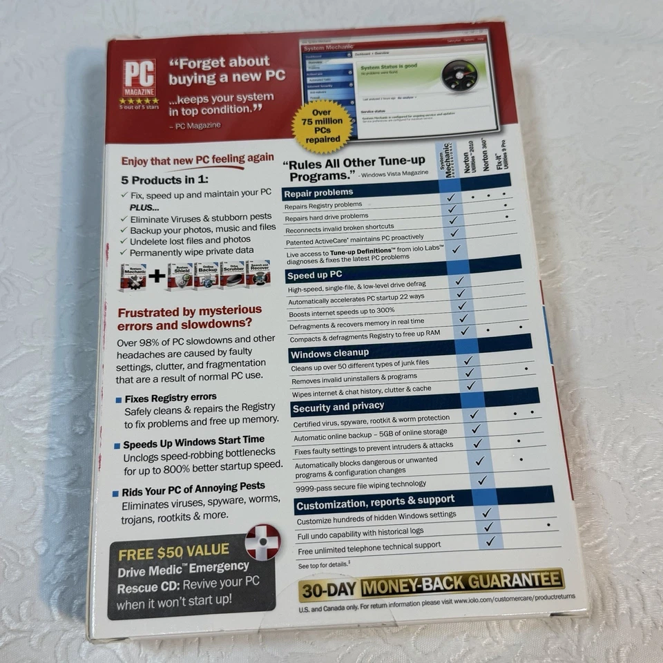 System Mechanic Professional by Iolo Technologies for PC READ 2012 SEALED - Image 4 of 4