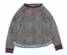 DKNY Pullover Pulli Damen beige Leopardenmust...