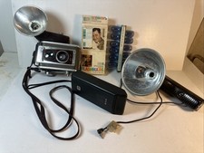 Lot of 2 Vintage Kodak Cameras Duaflex IV w/flashes Untested Tele 1 Bow