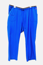 HeartSoul Womens Scrub Pant Bottom Royal Blue Elastic Drawstring Waist 2XL Pt