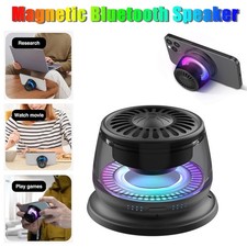 Magnetic Portable Bluetooth Speaker Bluetooth 5.4 w/RGB Lights TWS Phone Holder