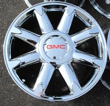 4 NEW CENTER CAPS FOR 20" GMC YUKON DENALI CHROME WHEELS RIMS 5304 SET OF RED