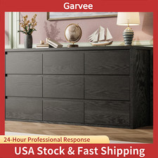 Handle Free Structure Designed On This 9 Drawer Dresser, Wood Chest of Drawers F