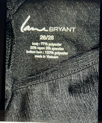 Lane Bryant Long Sleeve V-Neck 3/4 Sleeve, T-Shirt, Black, Women’s 22/24 - Picture 4 of 4