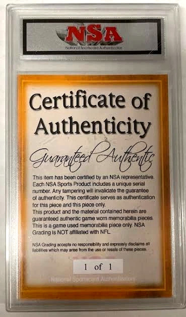 Michael Jordan NSA Logoman Game Worn Jersey Patch 1/1 view 2
