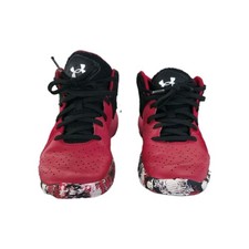Under Armour Jet 21 Grade School Basketball Sneakers Red  Black Camo Youth 5