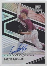 2020 Panini Elite Extra Edition Signatures Carter Baumler #140 Auto j3y