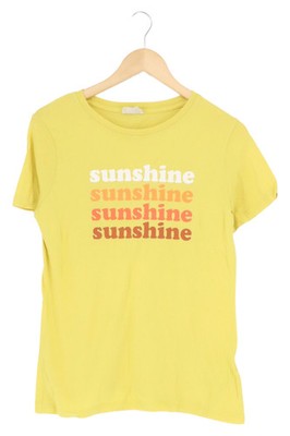 SUGARHILL BRIGHTON T-Shirt Damen 36/S Gelb Schriftzug Sunshine Casual