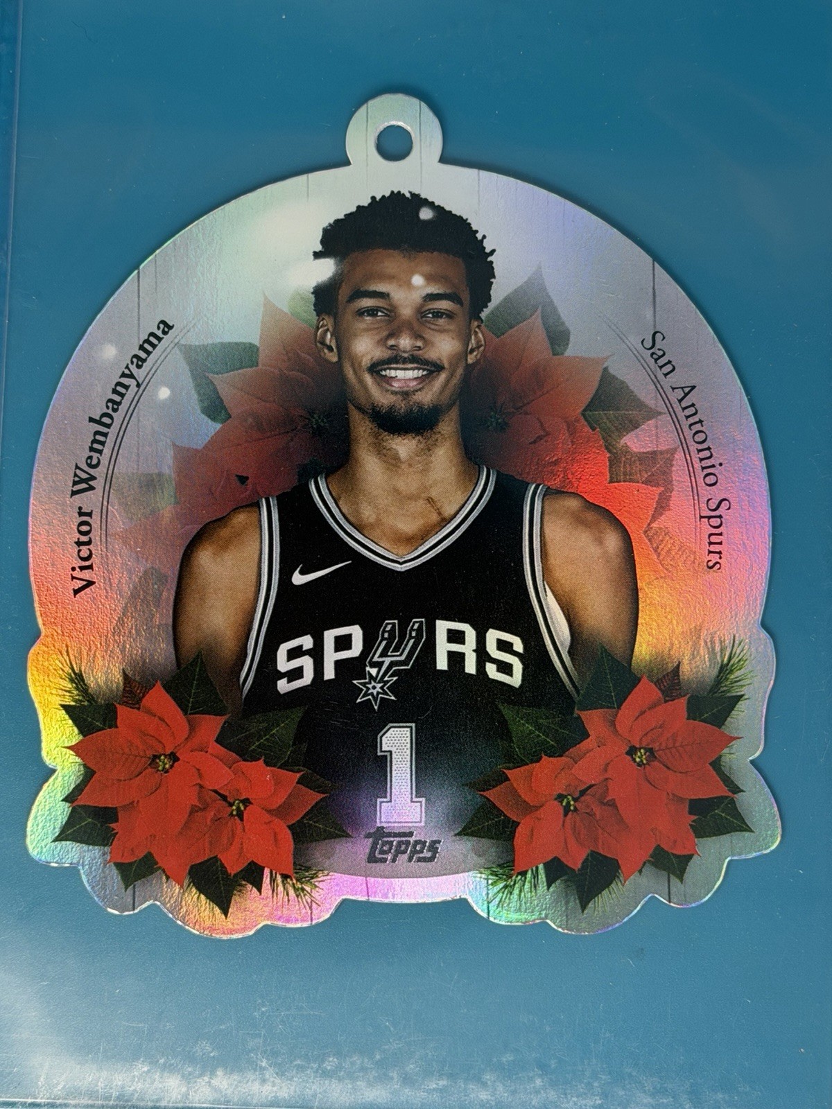2025-26 Topps Holiday Victor Wembanyama #DCO-VW Die Cut Ornament In Top Loader