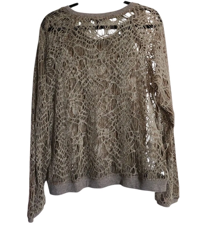 Top Miss Me Y2K Vintage Boho Crochet Malla Tejido L | Whimsigoth Grunge Fairycore Foto 2 de 4