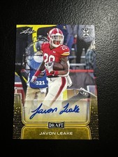 2020 Leaf Draft Autograph Gold #BA-JL2 Javon Leake RC Auto Maryland Terps Giants
