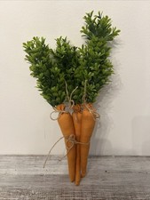 Handmade Fabric Stuffed Carrots Set of 3 Easter Spring Decor — listing 3