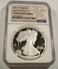 2021-W NGC PF69UCAM T2 AMERICAN SILVER EAGLE PROOF PR 69 ULTRA CAMEO