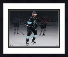 Framed Jordan Eberle Kraken Signed 16x20 2023 SC Playoff Celebrate Photo