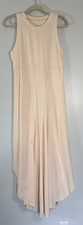 Unbranded Pale Yellow Sleeveless Knit Modi Dress Size Large Cotton Blend Light