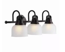 JONATHAN Y Virginia 25" 3-light Oil Rubbed Bronze Metal/Glass LED Vanity Light
