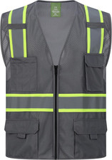 Hi Vis Reflective Safety Vests for Men Women, High Visibility Vest
