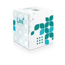 Livi Ultra Premium 192101 2-Ply Cube Box Facial Tissue - White (6 Packs/CT) New