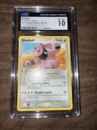 Pokemon TCG CGC 10 Gem Mint Granbull 39/115 Unseen Forces Regular - Bild 4 von 11