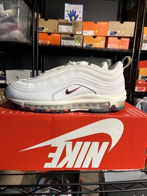 Nike W Air Max 97 White/Thunder Blue-Green Noise DH1592-100 Women's Size 10.5