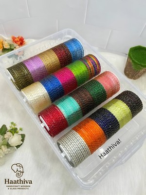 Handcrafted Rain Drop Glass Bangles for Women   12 PCS Set | Clear Finish