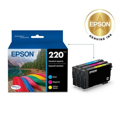 *=-LOOK*=- Epson 220 3PK C/Y/M Ink Cartridge C13T293520 Exp 5/2028 Free Shipping