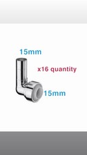x16 Pegler Yorkshire 15mm Push fit Chrome Elbow Radiator Plumbing Heating