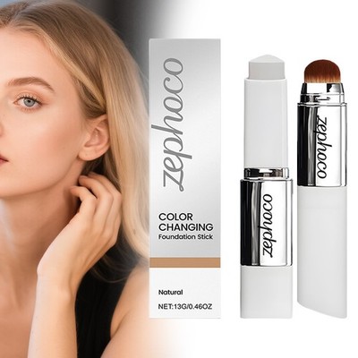2-in-1 White Foundation Stick Farbwechsel Concealer Stick mit Pinseln Neu