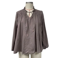 Grade & Gather Womens Size M Gathered Boho Peasant Top