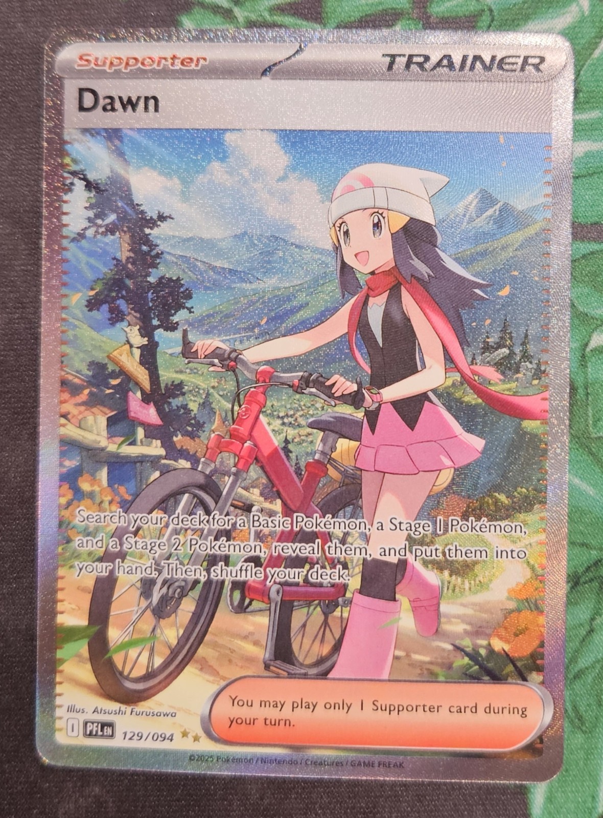 Dawn 129/094 SIR Full Art Holo Mega Evolutions Phantasmal Flames Pokemon Card NM