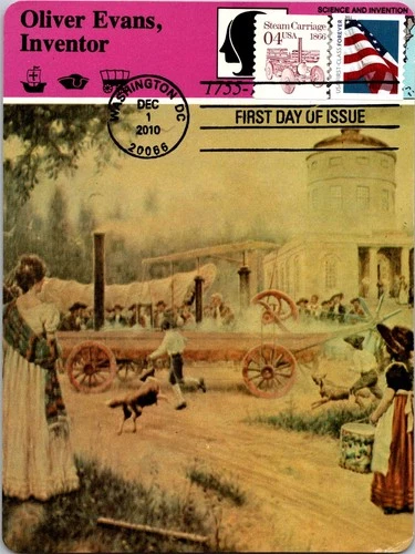 Dr Jim Stamps Maximum Card Steam Carriage 4 C American Flag Forever Combo Fdc