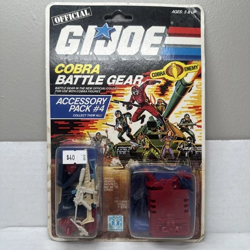 1985 GI Joe Cobra Battle Gear Accessory Pack #4 MOC ARAH Vintage