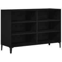 Sideboard Schwarz Eichenoptik 103,5 X 35 X 70 Cm Holzwerkstoff