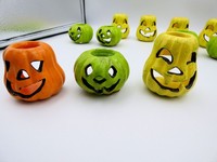 11X Halloween Keramik KüRbis FüR Teelichter – 3 Designs Ca. 6X6Cm Deko Posten