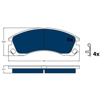 TRW Electric Blue BremsbelÄGe Satz Vorne Passend FüR Mitsubishi Outlander | GDB3