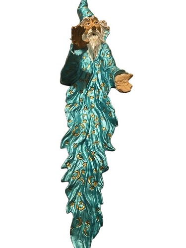 3 Vintage Magic Wizard Incense Stick Burner Ash Catcher 1997 Gold, Bronze Teal